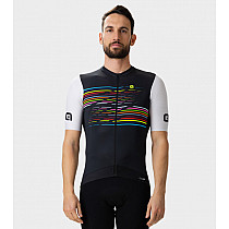 Веломайка мужская ALE MAGLIA MC / SS JERSEY LOGO PR-S NERO/BLACK